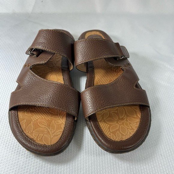 B.O.C Sandals Slip On Slides For Women Size 9 Brown Vegan Leather - Picture 3 of 10
